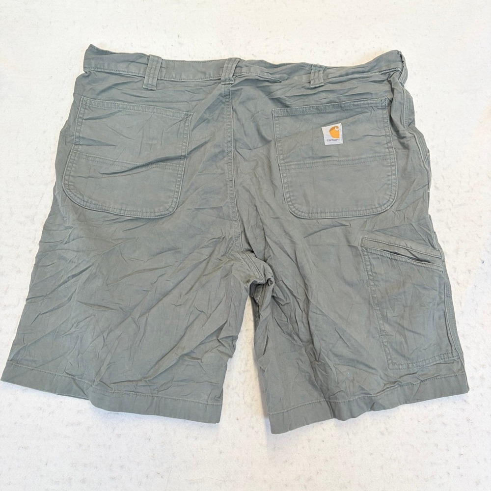 Carhartt Relaxed Fit Shorts Mens 40 Green Canvas Cargo Workwear 102514-ELM